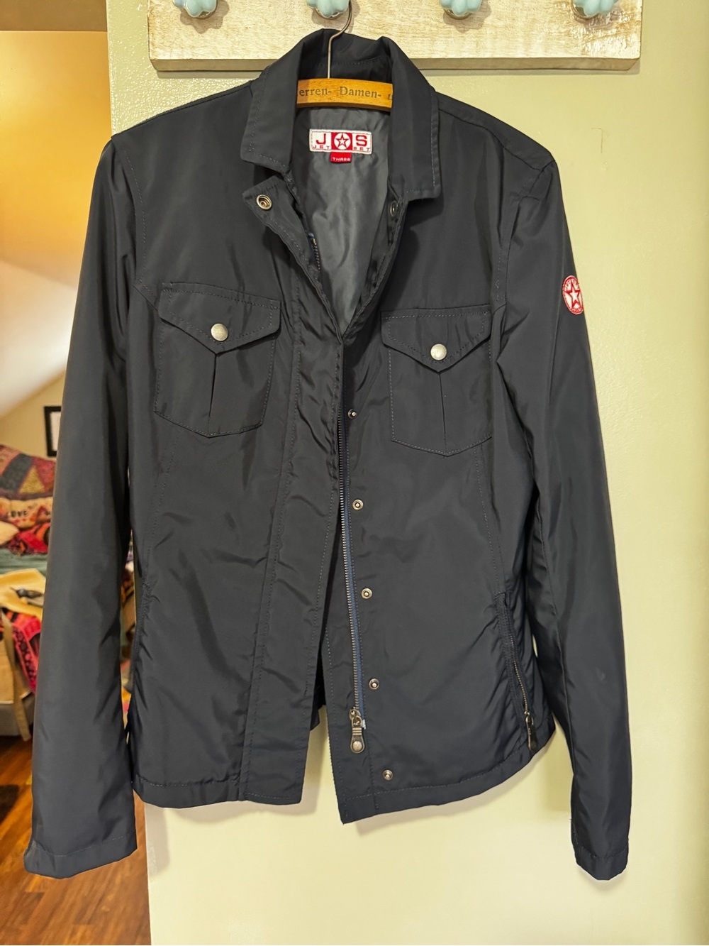 Vintage Jet Set Made in Italy Navy Padded Blazer Jacket Size 3
